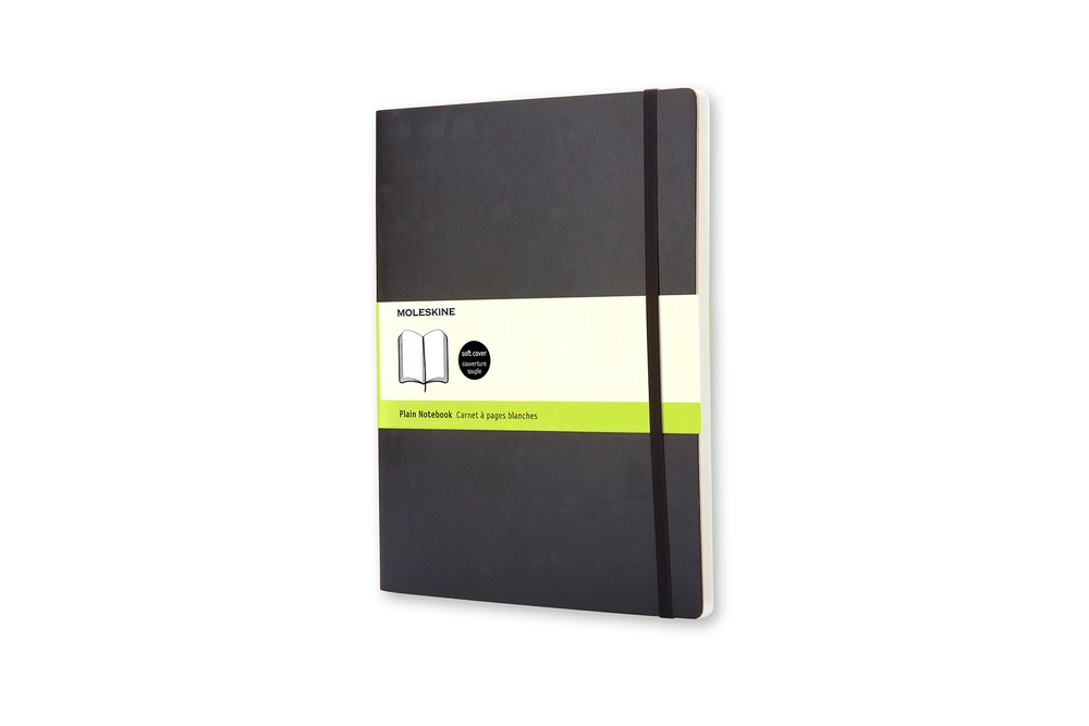 Notesbog Moleskine Large Sort 192 Blanke Ark Soft Cover Sort