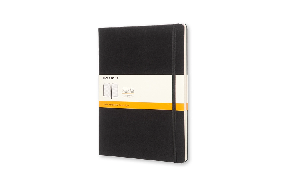 Notesbog Moleskine Large Sort 192 Linjerede Ark Hard Sort