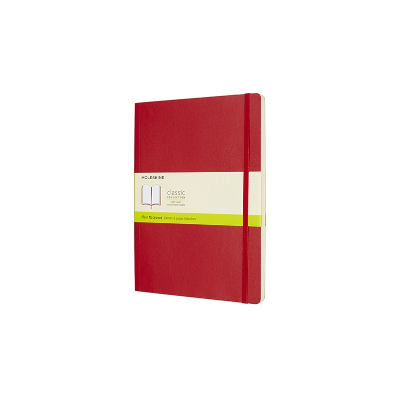 Notesbog Moleskine Large Rød 192 Blanke Ark Soft Cover