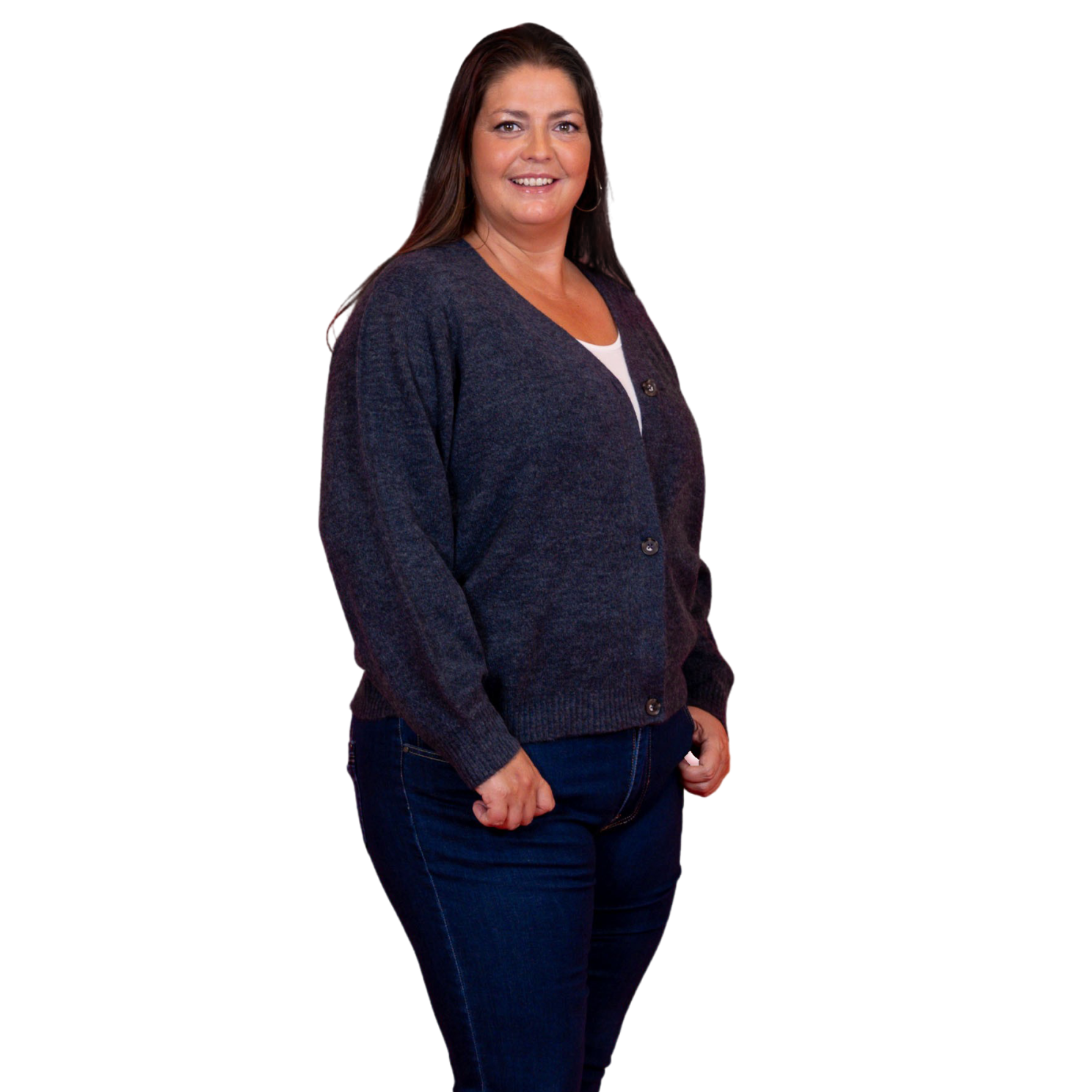 Steenholt Gora Dame Cardigan Plus Size Blue Nights Blue Nights  48