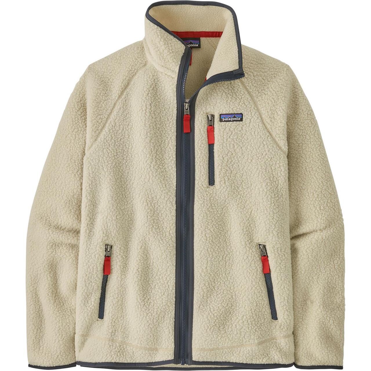 Patagonia Mens Retro Pile Jacket Beige Pelican Smolder Blue Large Beige (PELICAN  XX-large