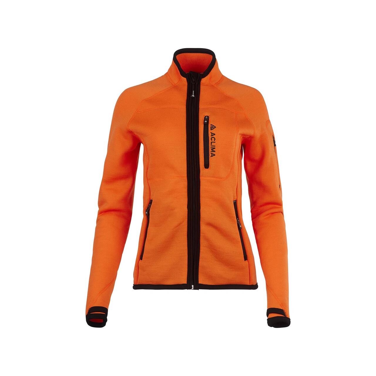 Aclima Womens Fleecewool Jacket Orange Orange Tiger Large Orange (ORANGE  XX-large