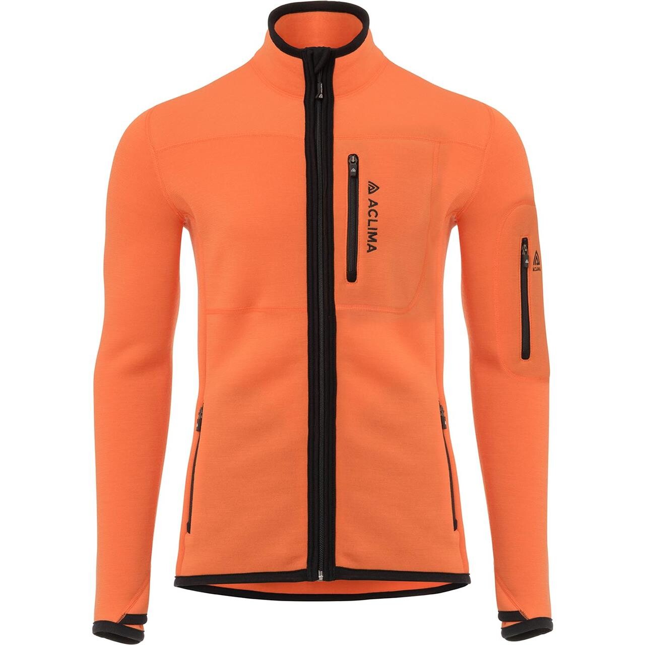 Aclima Mens Fleecewool Jacket Orange Orange Tiger Large Orange (ORANGE  XX-large