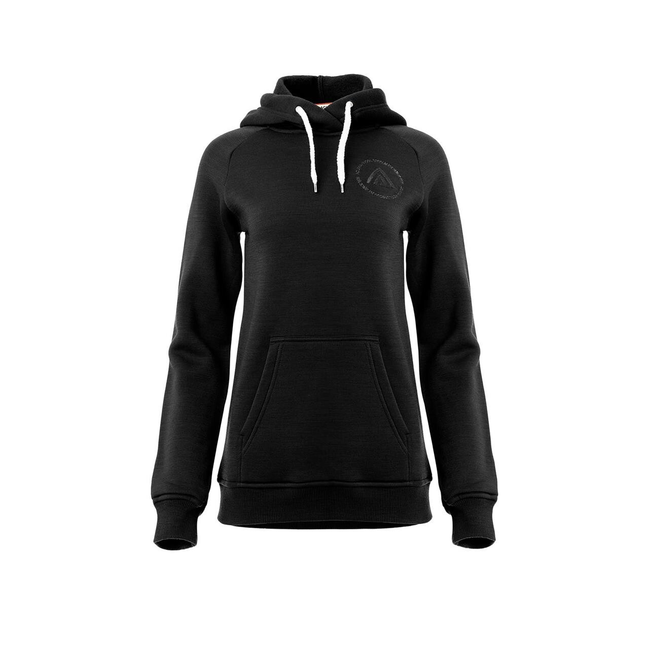 Aclima Womens Fleecewool Hoodie Sort Jet Black Large Sort  XX-large