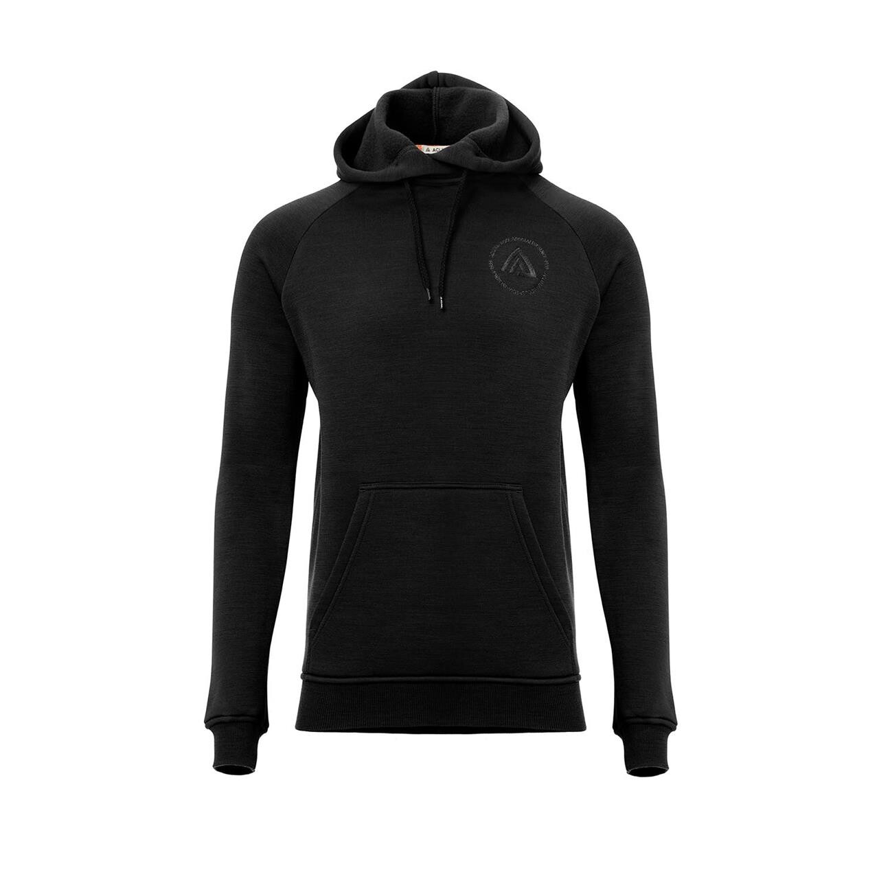 Aclima Mens Fleecewool Hoodie Sort Jet Black Large Sort  XX-large
