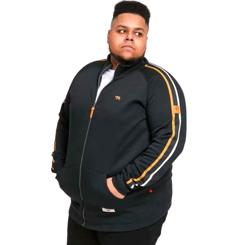 D555 Marston Herre Cardigan Plus Size Black 5xl Sort  5XL