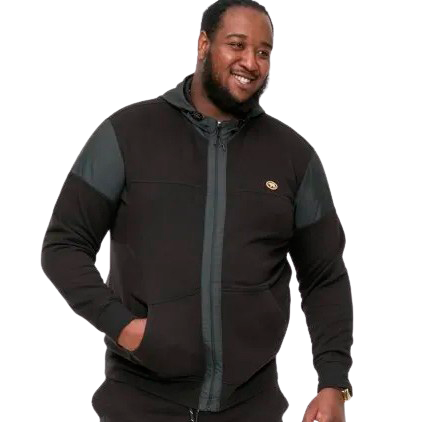 D555 Dean Herre Hættetrøje Plus Size Black 5xl Sort  5XL