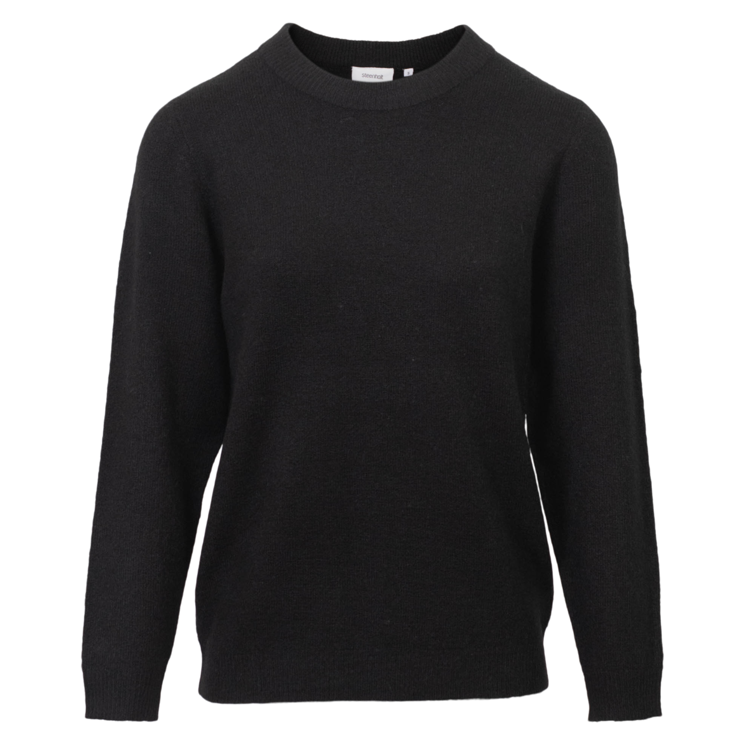 Steenholt Gora Dame Striktrøje Plus Size Black Sort  44