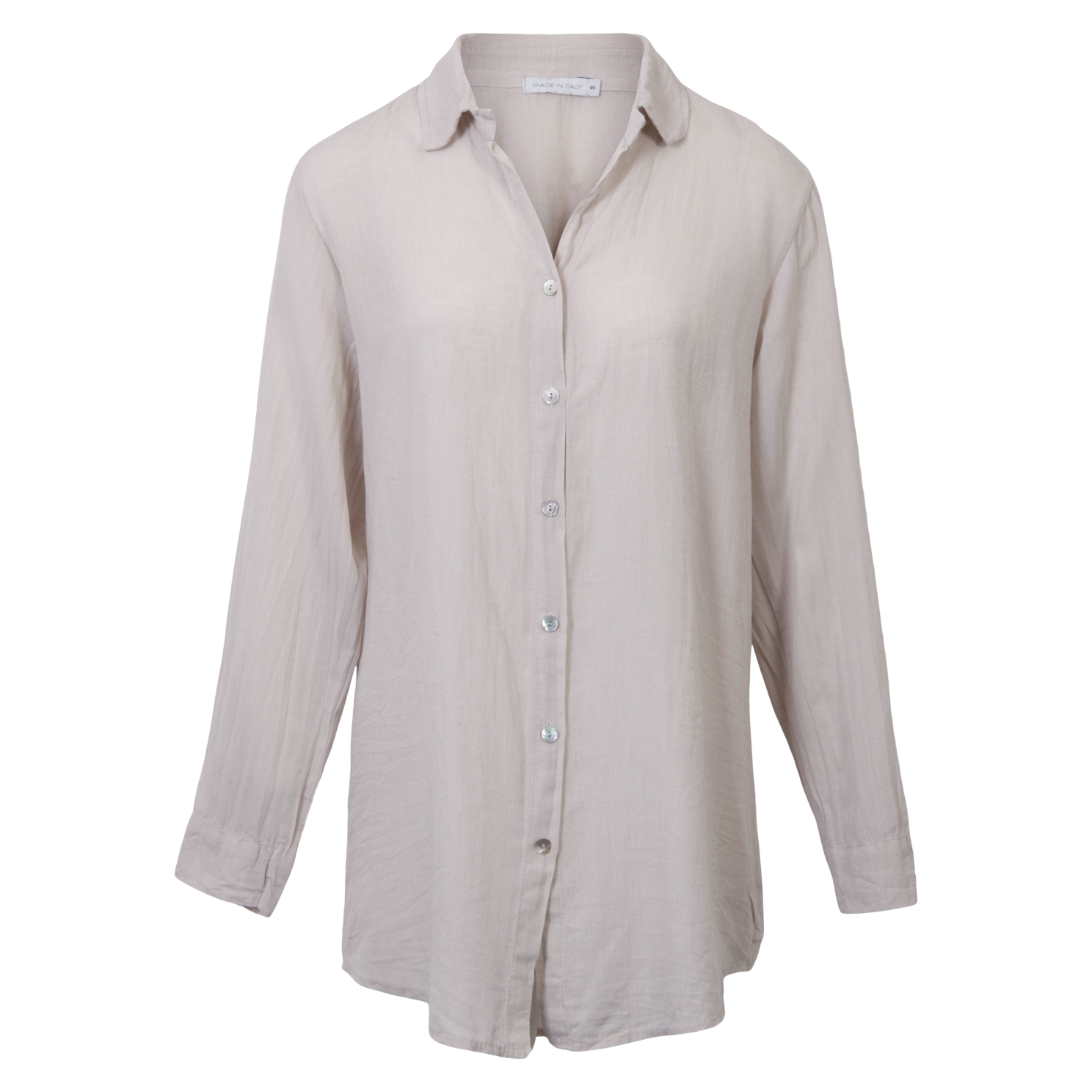 Leonora Dame Skjorte Hørmix Plus Size Woody Woody  54