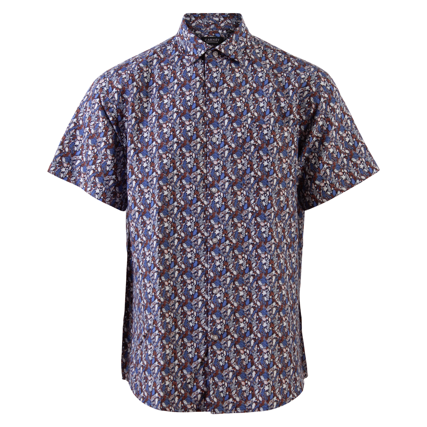 Carnt Bernhard Herre Kortærmet Skjorte Plus Size Maritime Blue 6xl Maritime Blue  6XL