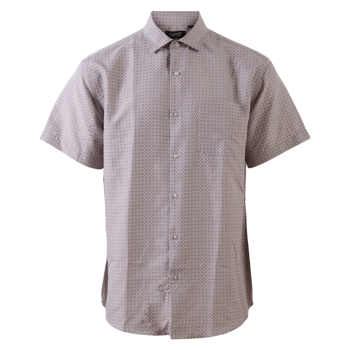 Carnt Bernhard Herre Kortærmet Skjorte Plus Size Feather Grey 5xl Feather Grey  5XL