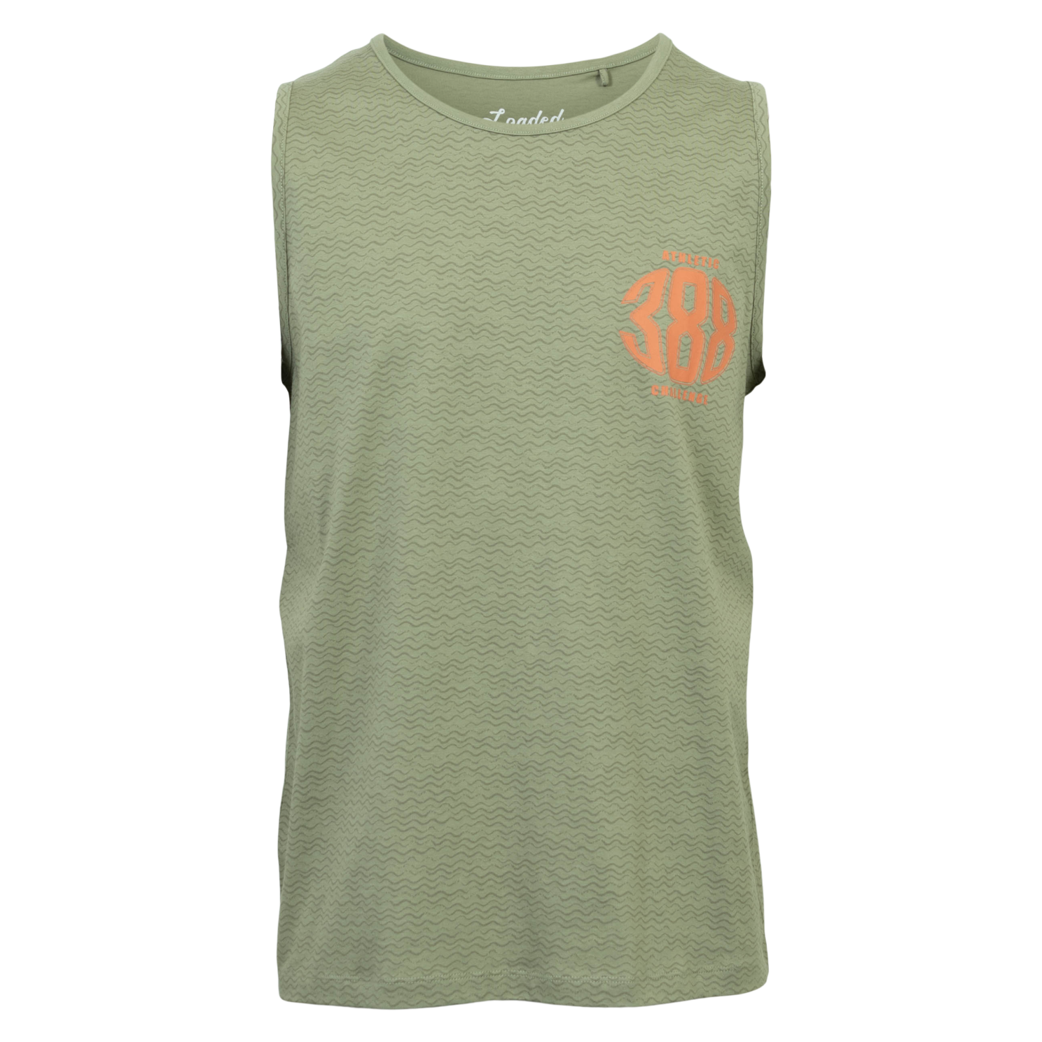 Loaded Lmplusass Herre Tanktop Plus Size Aop Wave Olive P8 AOP Wave Oli  3xl