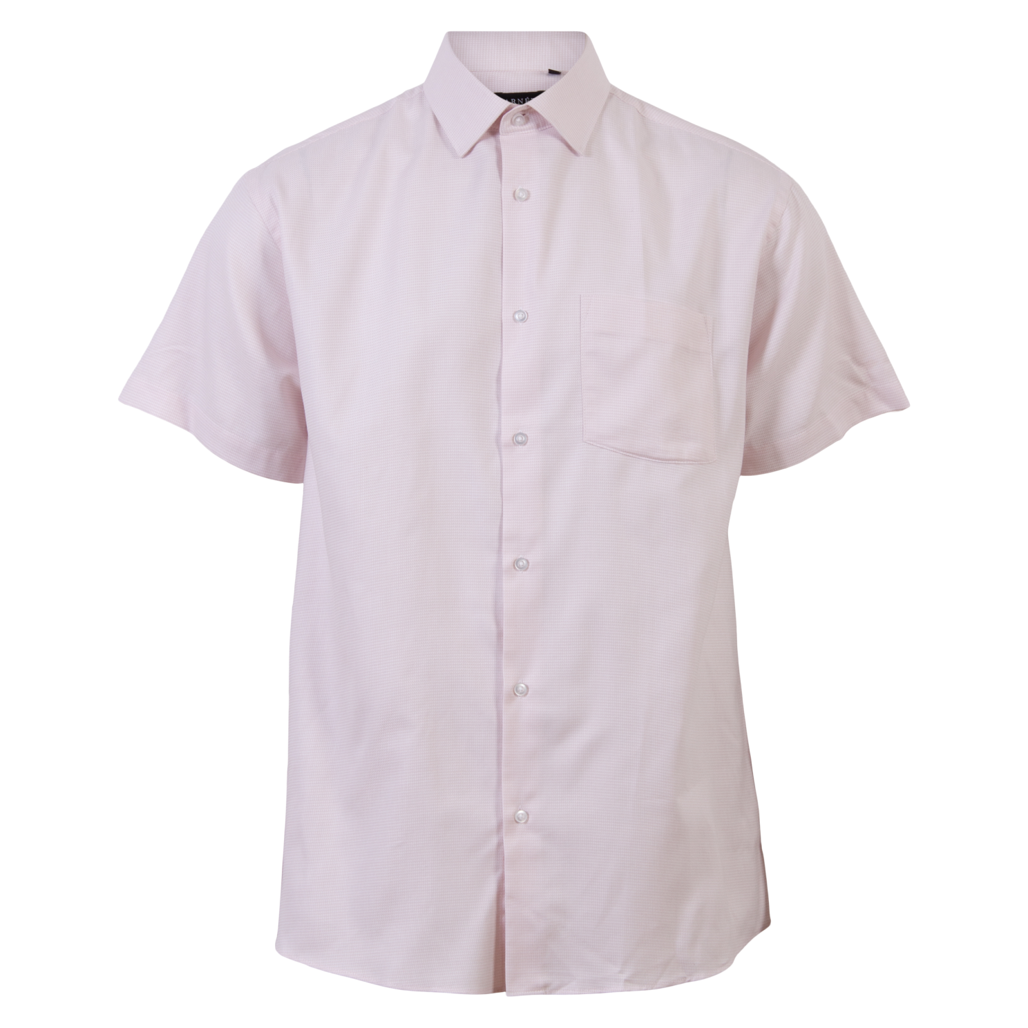 Carnt Oak Herre Kortærmet Skjorte Plus Size Light Red Check 6xl Light Red Check  6XL