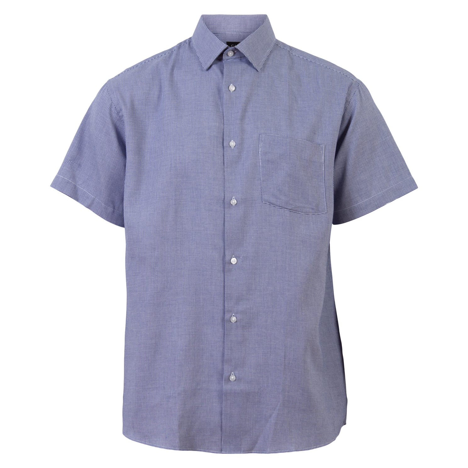 Carnt Oak Herre Kortærmet Skjorte Plus Size Navy Check 5xl Navy Check  5XL