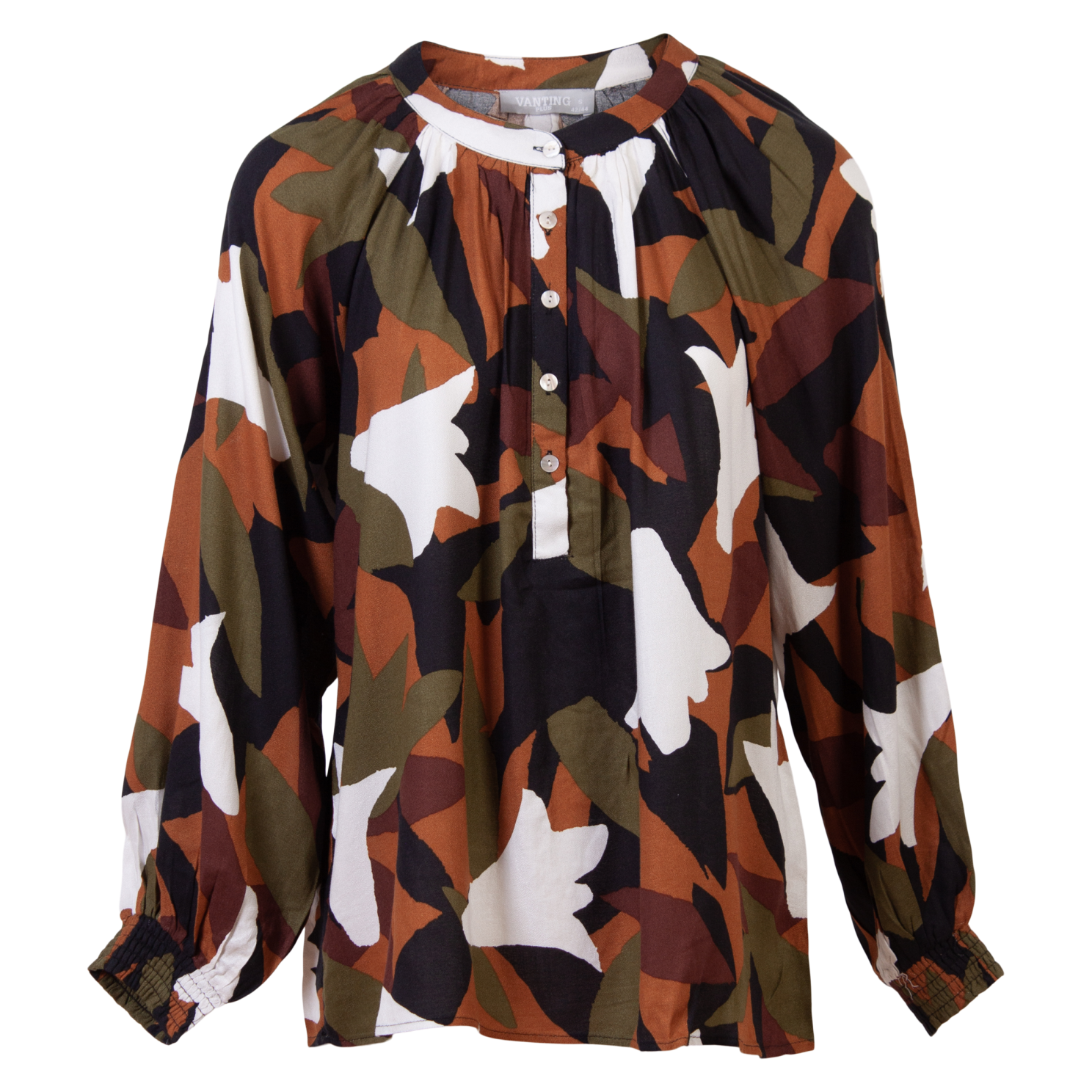 Vanting Dame Bluse Plus Size Print Print 2  54/56