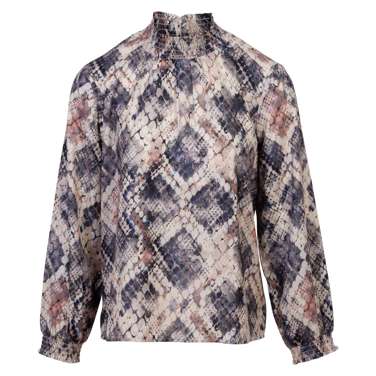 Zbyz Dame Bluse Plus Size Blue Snake Blue Snake  54/56