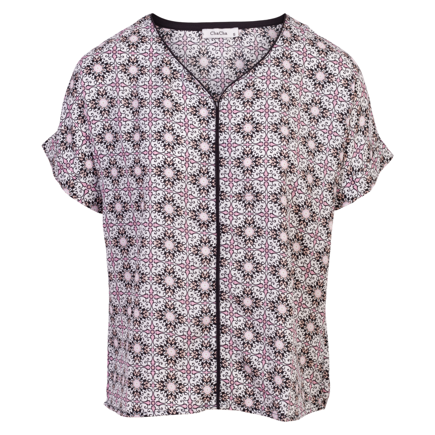 Zbyz Dame Kortærmet Bluse Plus Size 123 W-123  50/52