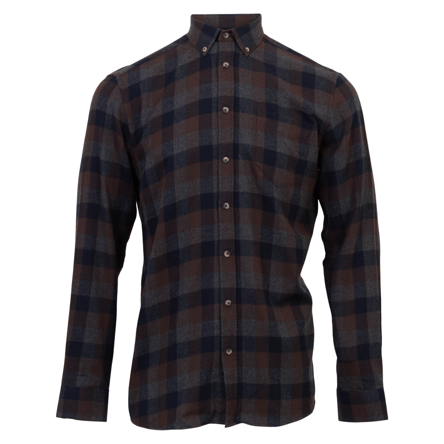 Vito Farmer Herre Skjorte Plus Size Ultra Dark Brown Mix 4xl Ultra Dark Brow  4XL-49/50