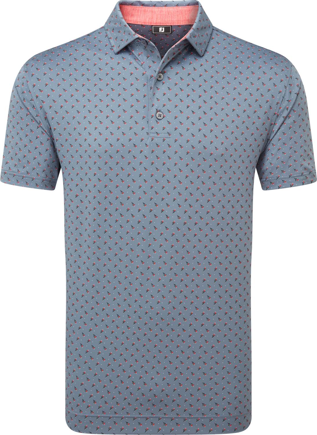 Footjoy Flower Bud Foulard Lisle Herre Poloshirt Flint Str Xxxl Flint Herre XXXL