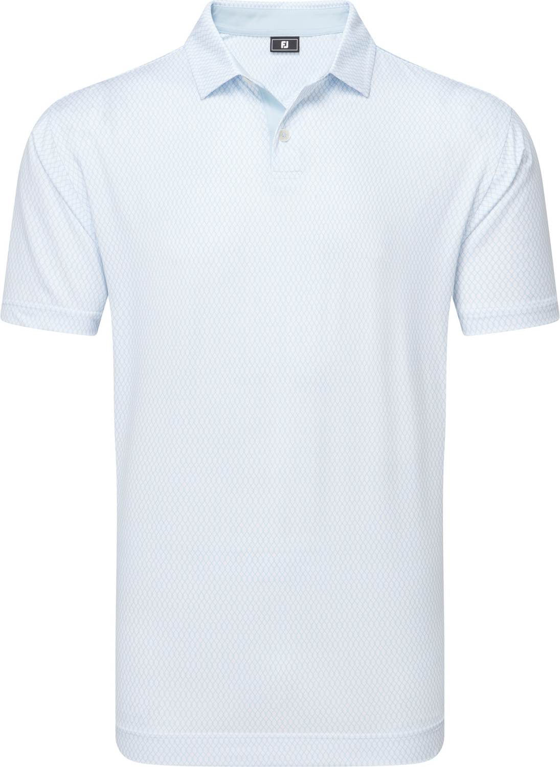 Footjoy Irongate Print Lisle Herre Poloshirt White Str Xxxl Hvid Herre XXXL