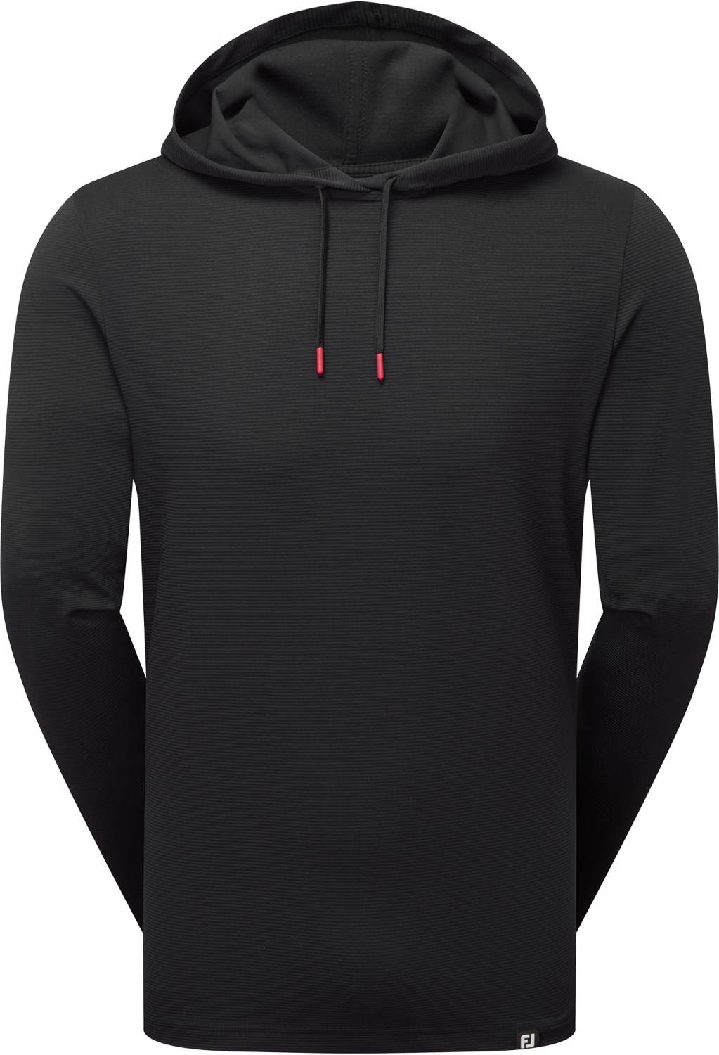 Footjoy Ottoman Jacquard Hoodie Herre Pullover Black Str Xxxl Sort Herre XXXL