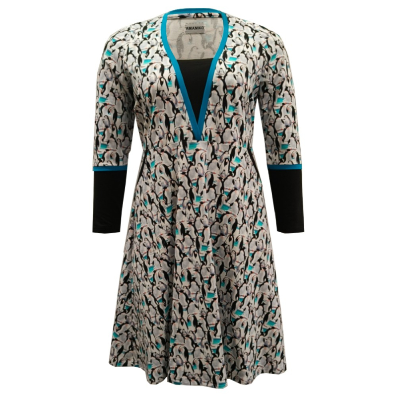 Plus Size Kjole Ama Penguin Hvid  52