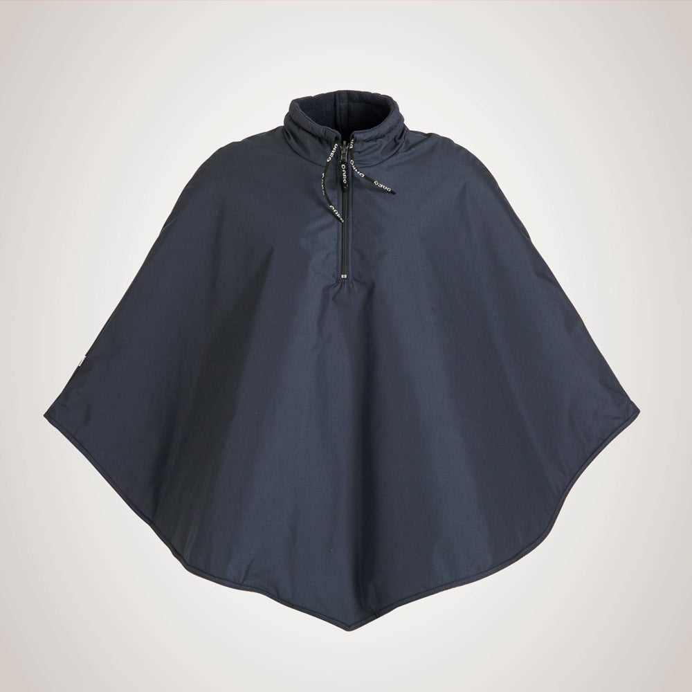 Poncho Til Kørestol Str Xxxl Med Krave Marineblå Vindtæt åndbar Vandafvisende Poncho Marineblå  XXXL