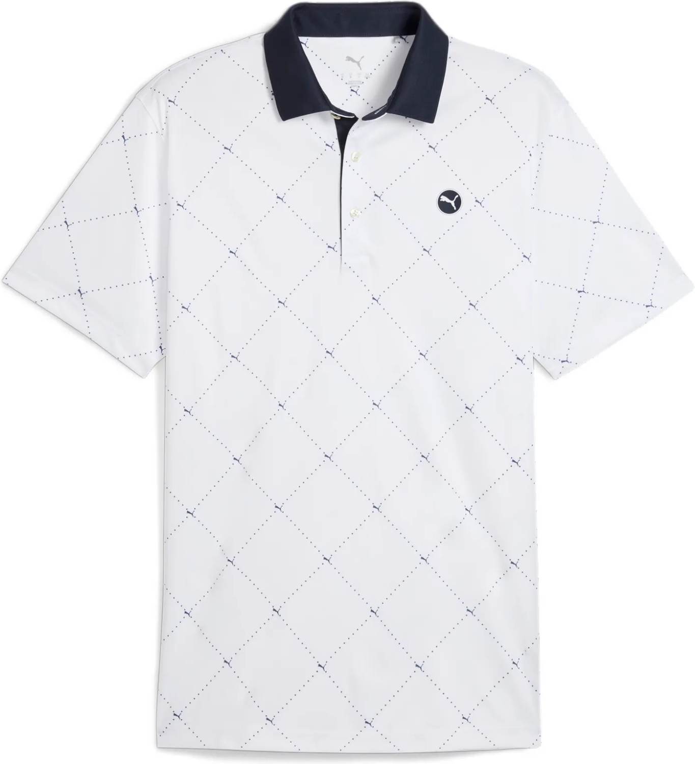 Puma Pure Herre Poloshirt White Glow Deep Navy Str Xxxl Hvid Herre XXXL