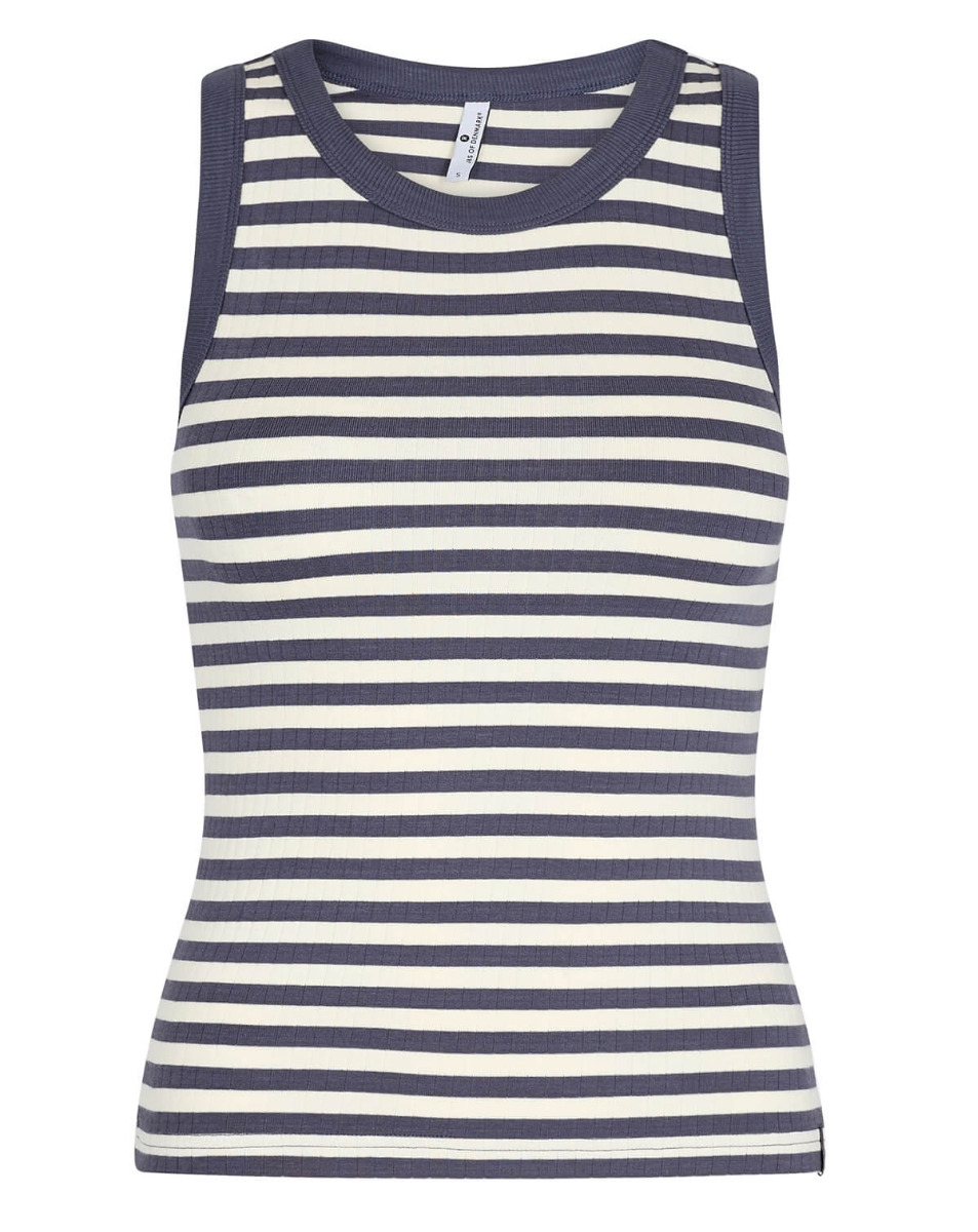 Bambus Top Med Navy Striber Jbs Denmark Dame Str Large Navy Dame 2XL