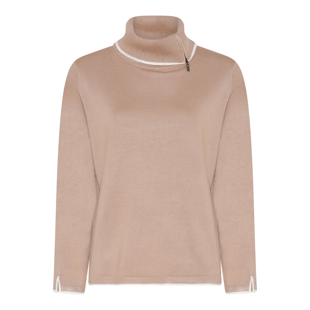 Micha Viscose Strik Kant Kamel Xxxl