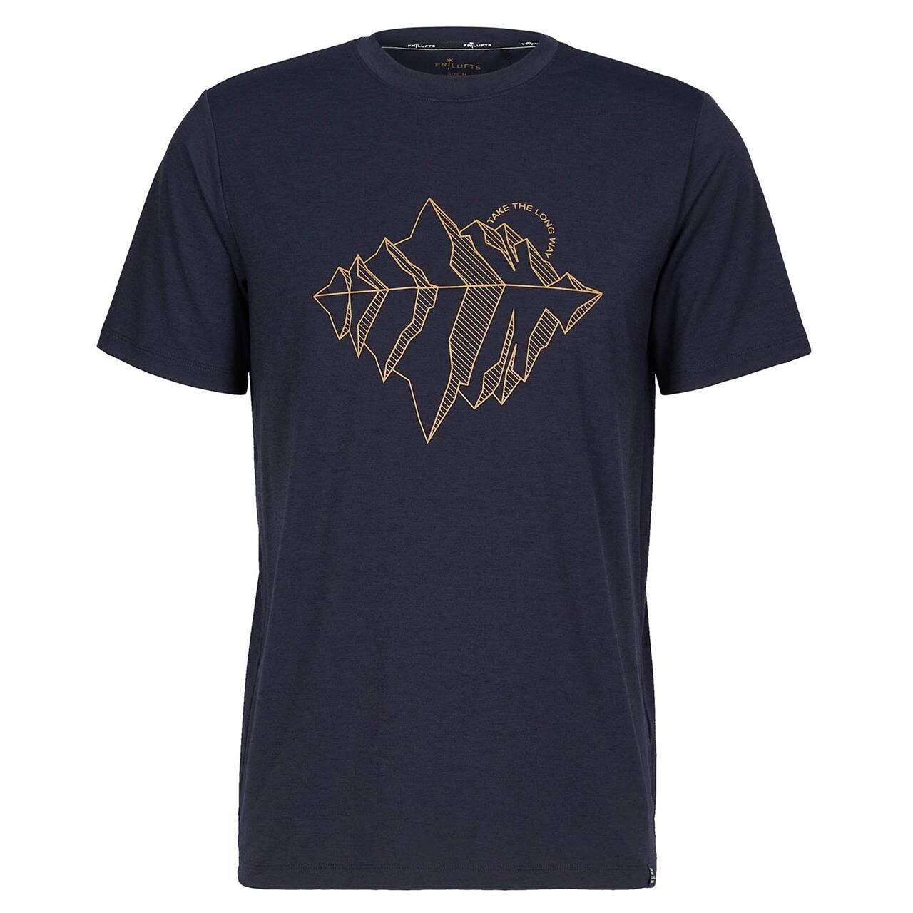 Frilufts Mens Mathraki Printed Shirt Blå Dark Sapphire Iceberg Large Blå (DARK SAPPH  XX-large