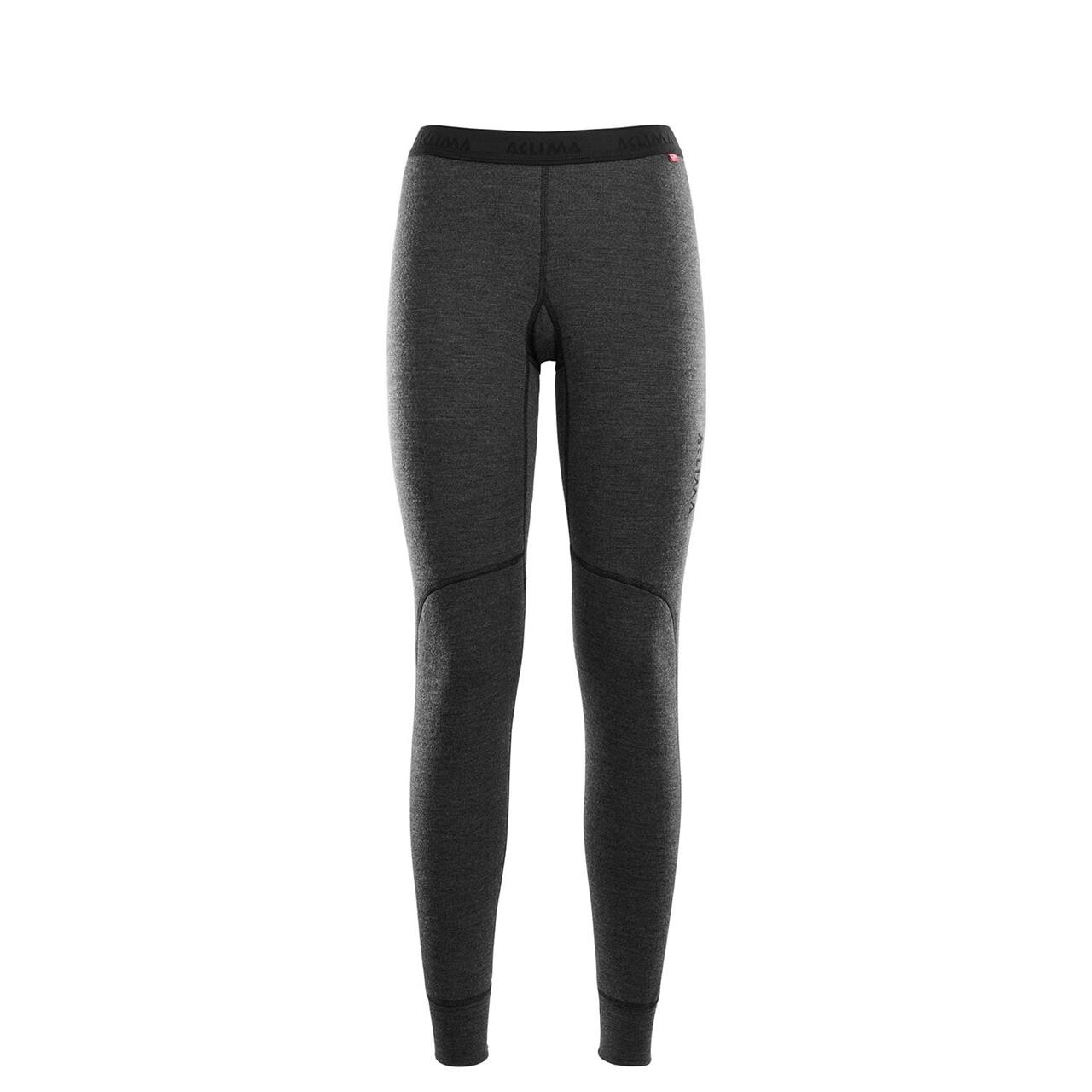 Aclima Womens Doublewool Polo Grå Marengo Jet Black Large Sort  XX-large