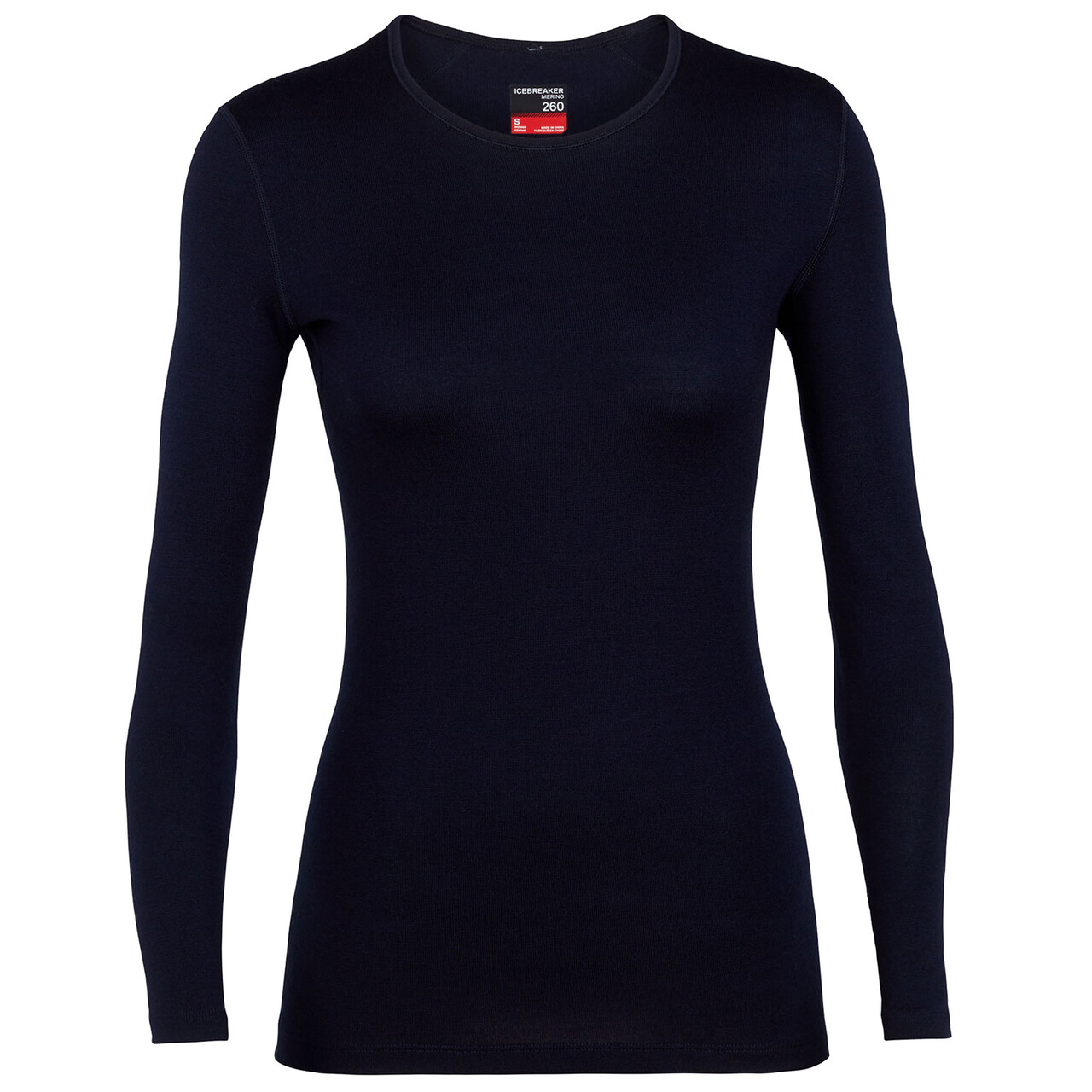 Icebreaker Womens 260 Tech Crewe Sort Black Large Sort  X-large