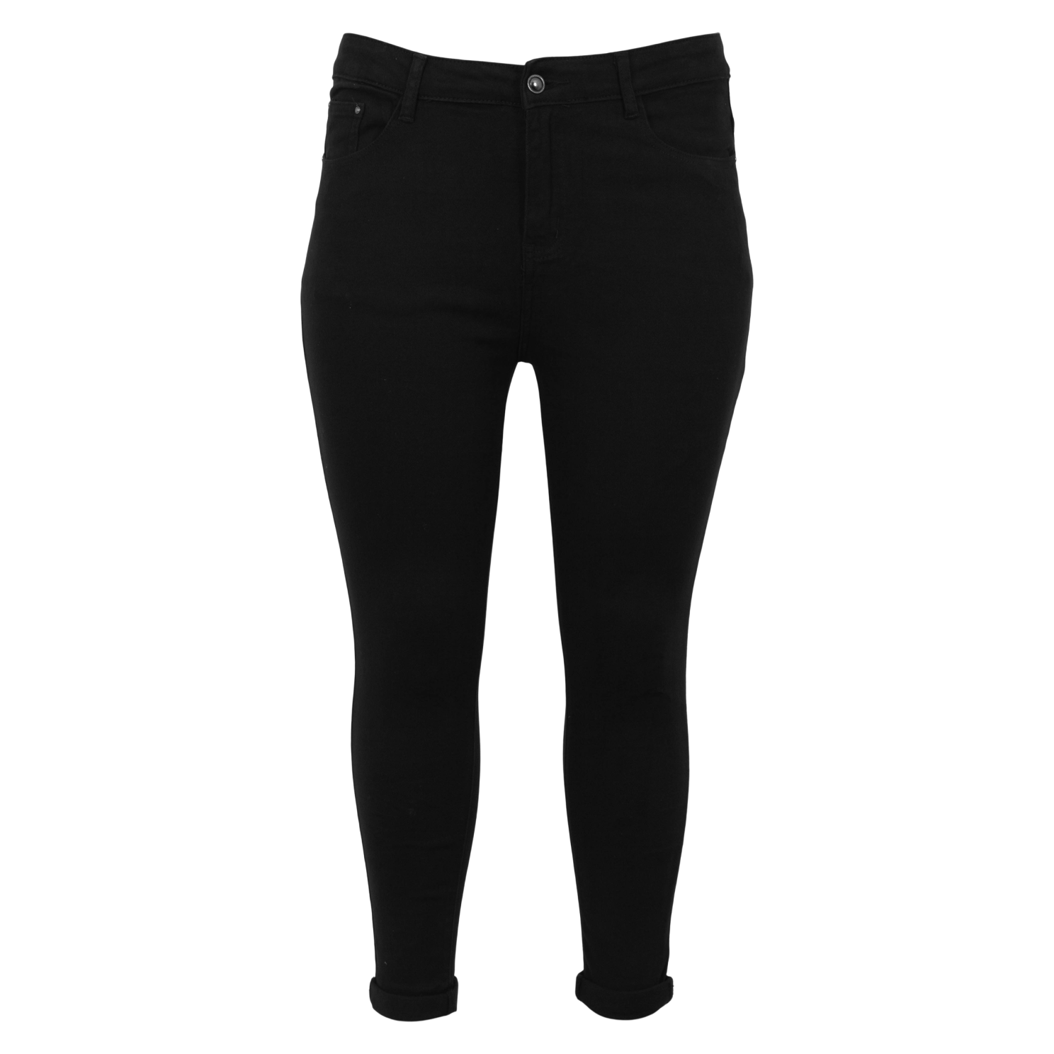 Jeans Dame Jeans Plus Size Black Sort  42