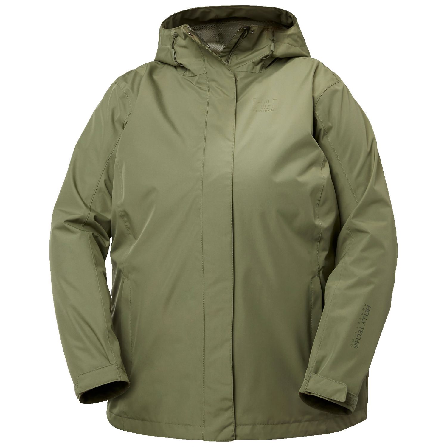 Helly Hansen Seven Plus Regnjakke Dame Plus Size Grøn Grøn Female 1X