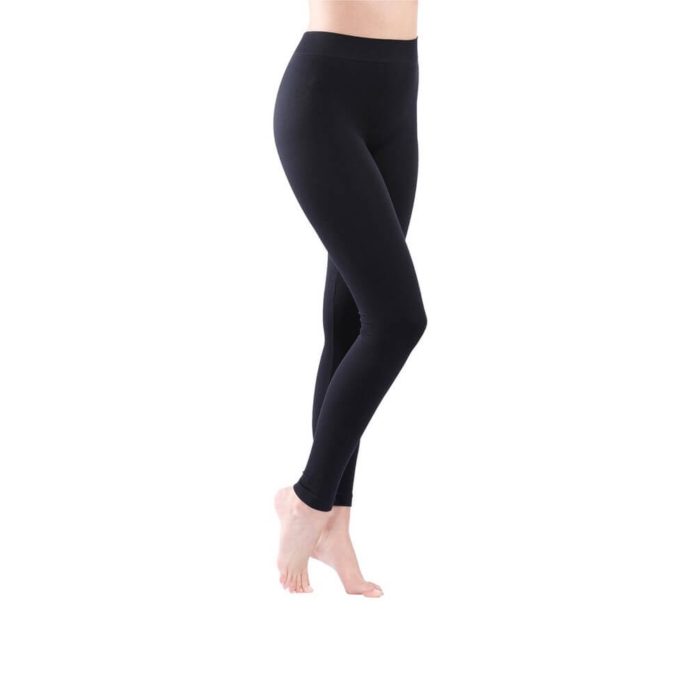 Bomulds Leggings Sort Str Large Sort Dame 2XL