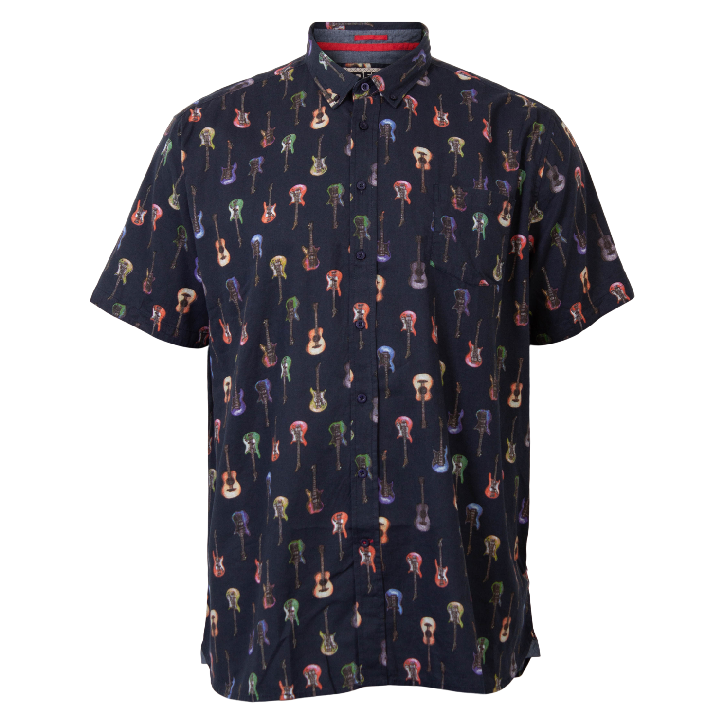 D555 Barratt Herre Kortærmet Skjorte Plus Size Navy 5xl Navy  5XL