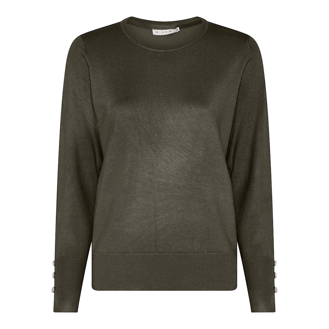 Micha Efterårs Viscose Strik Oliven Nat Xxxl