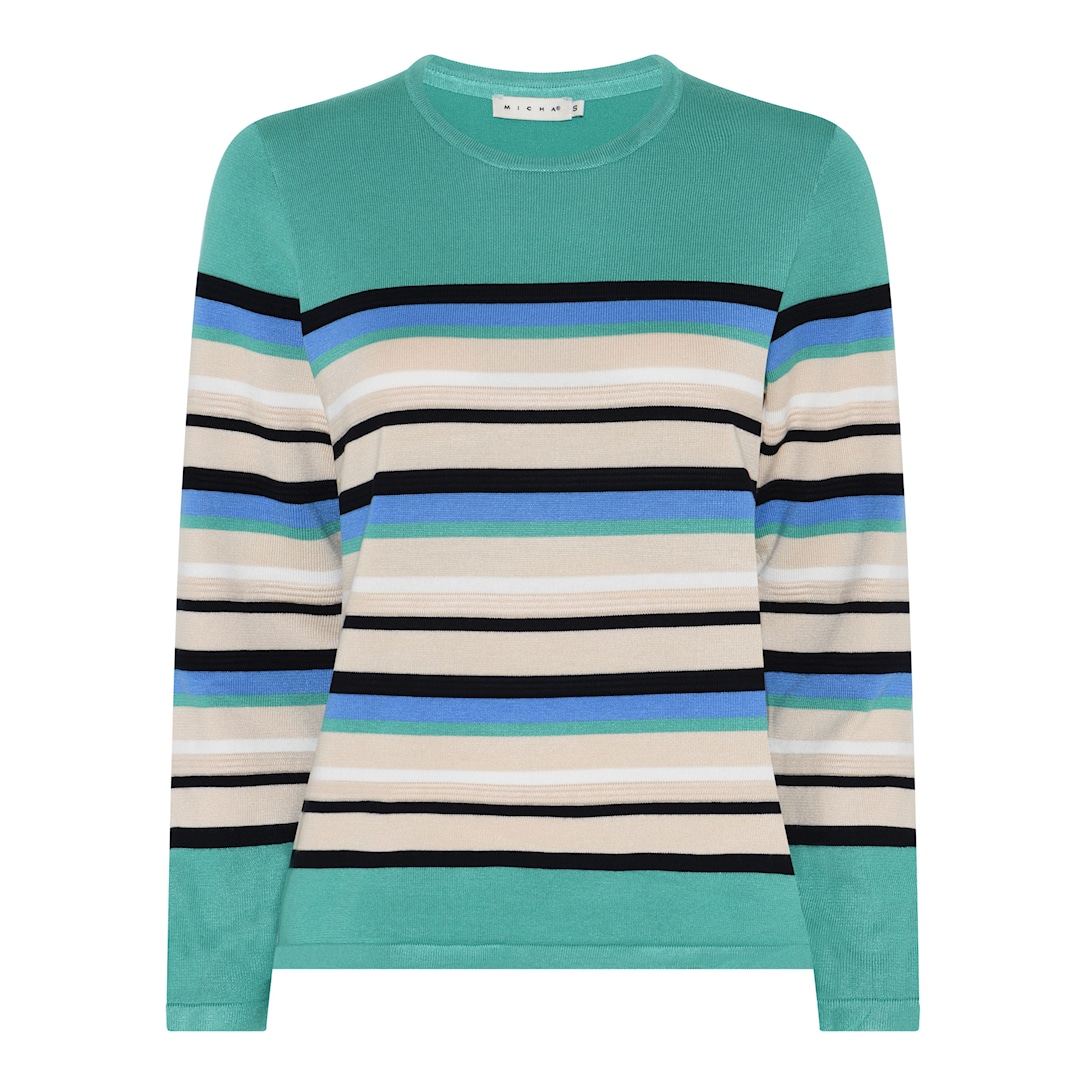 Micha Basic Eco Vero Forårs Stribet Strik Grøn Navy Xxxl Grøn