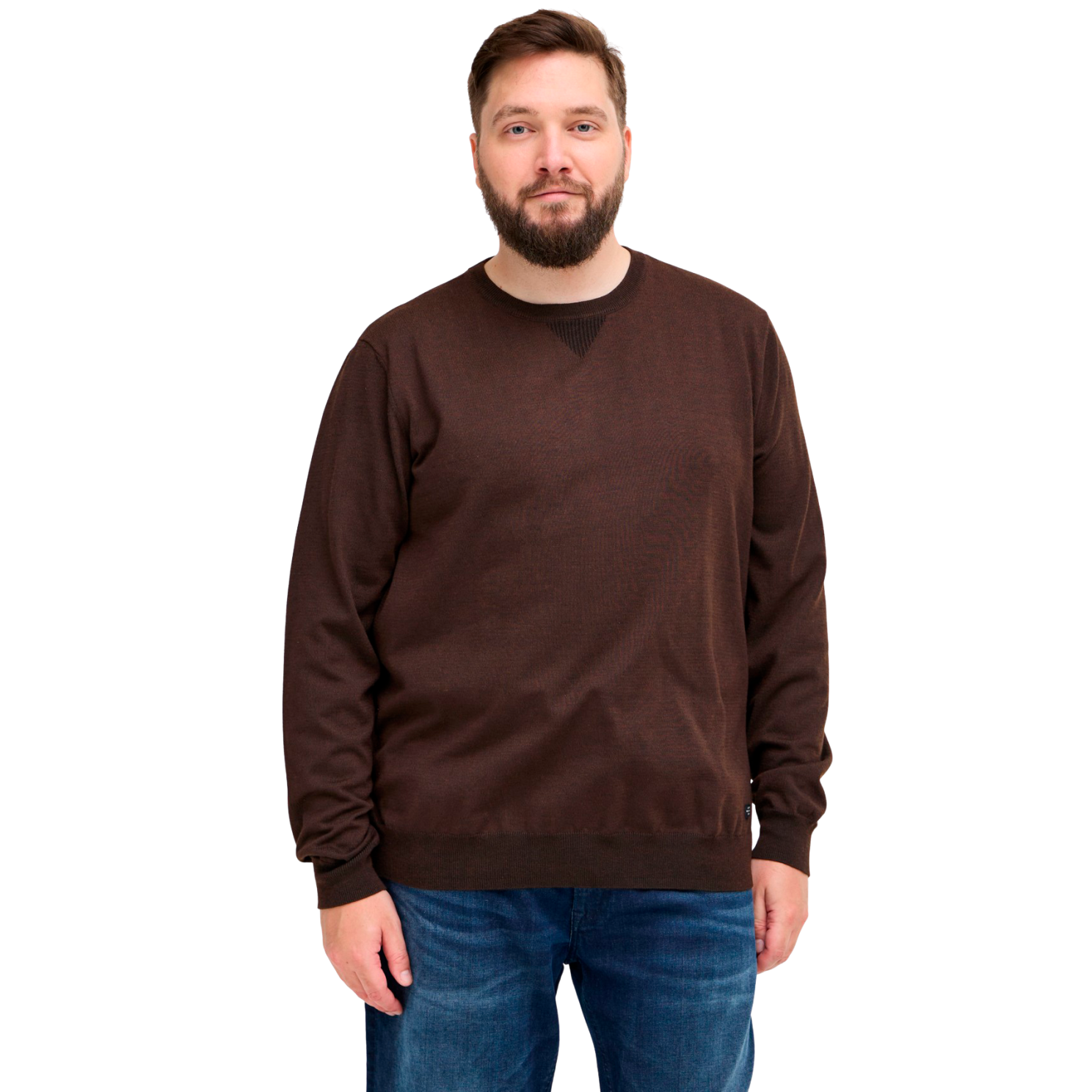 Blend Herre Striktrøje Plus Size Chicory Coffee Chicory Coffee  4xl