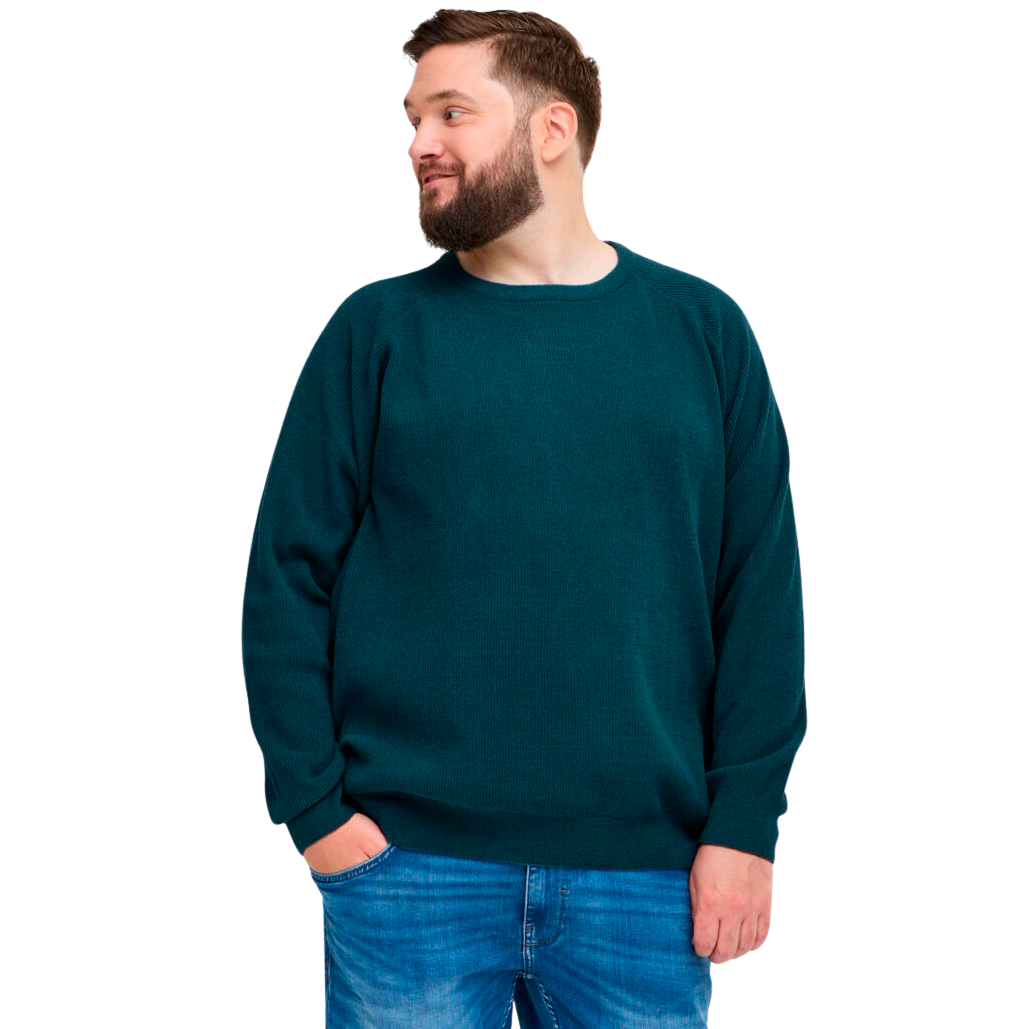 Blend Herre Striktrøje Plus Size Orion Blue 5xl Orion Blue  5XL