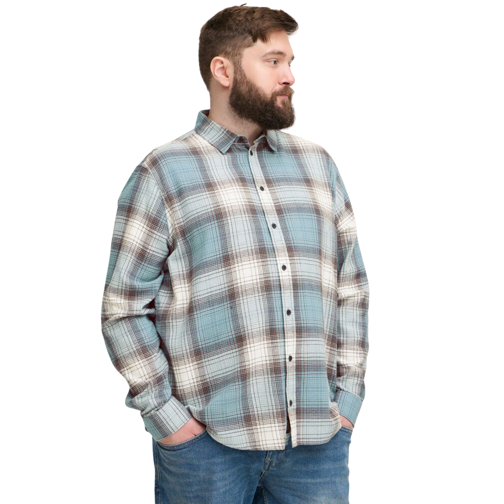 Blend Herre Skjorte Plus Size Provincial Blue Provincial Blue  4xl