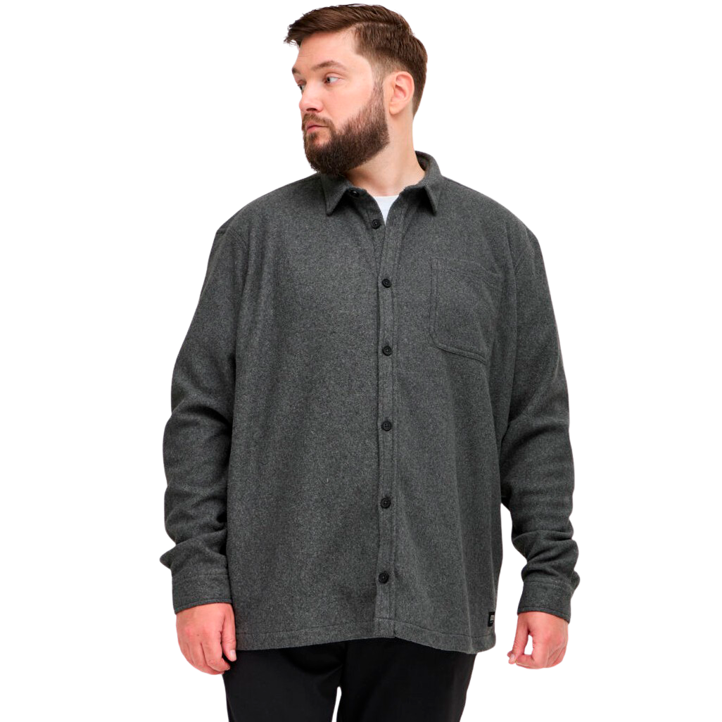 Blend Herre Skjorte Jakke Plus Size Charcoal Mix Charcoal Mix  4xl
