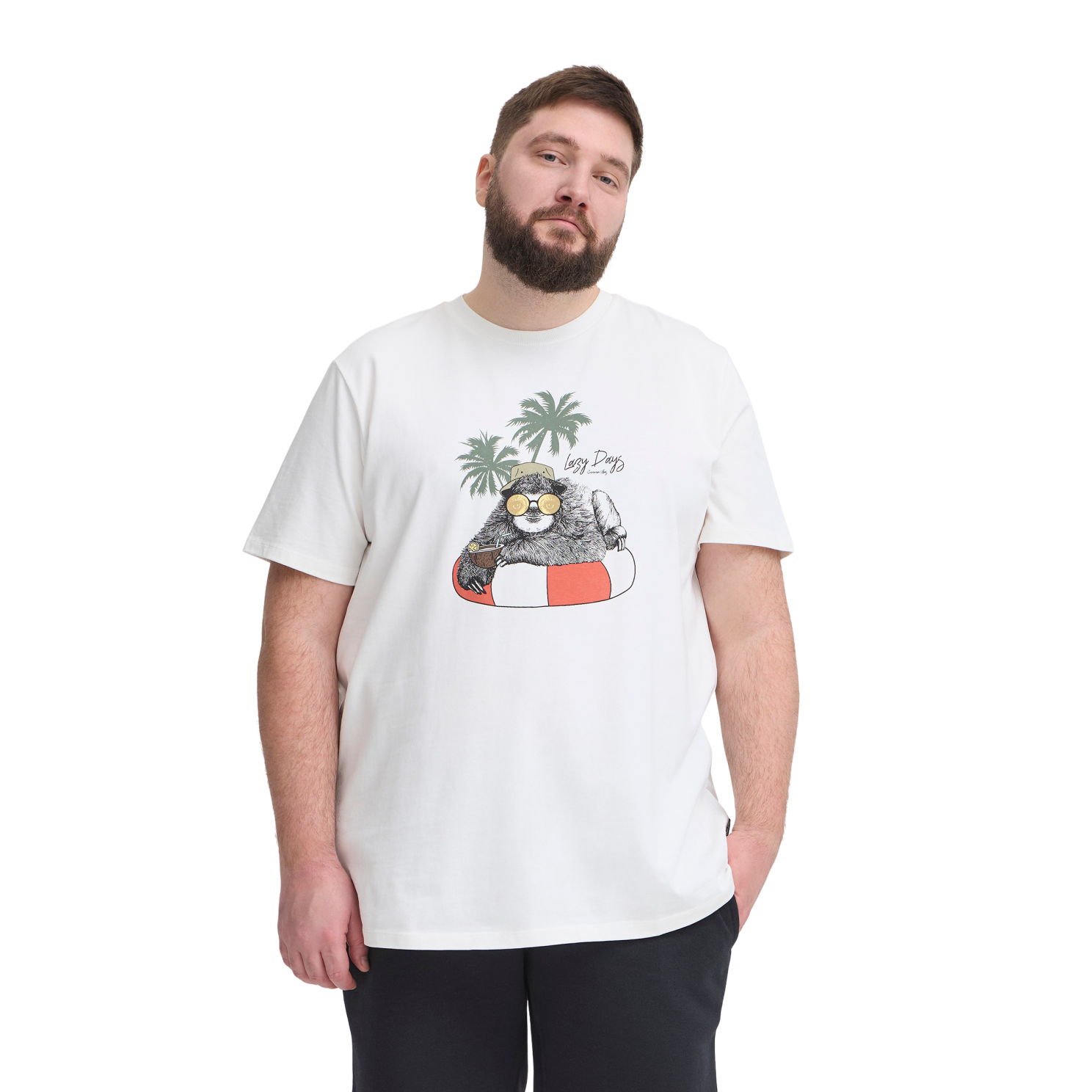 Blend Herre Shirt White Sloth 5xl Hvid  5XL