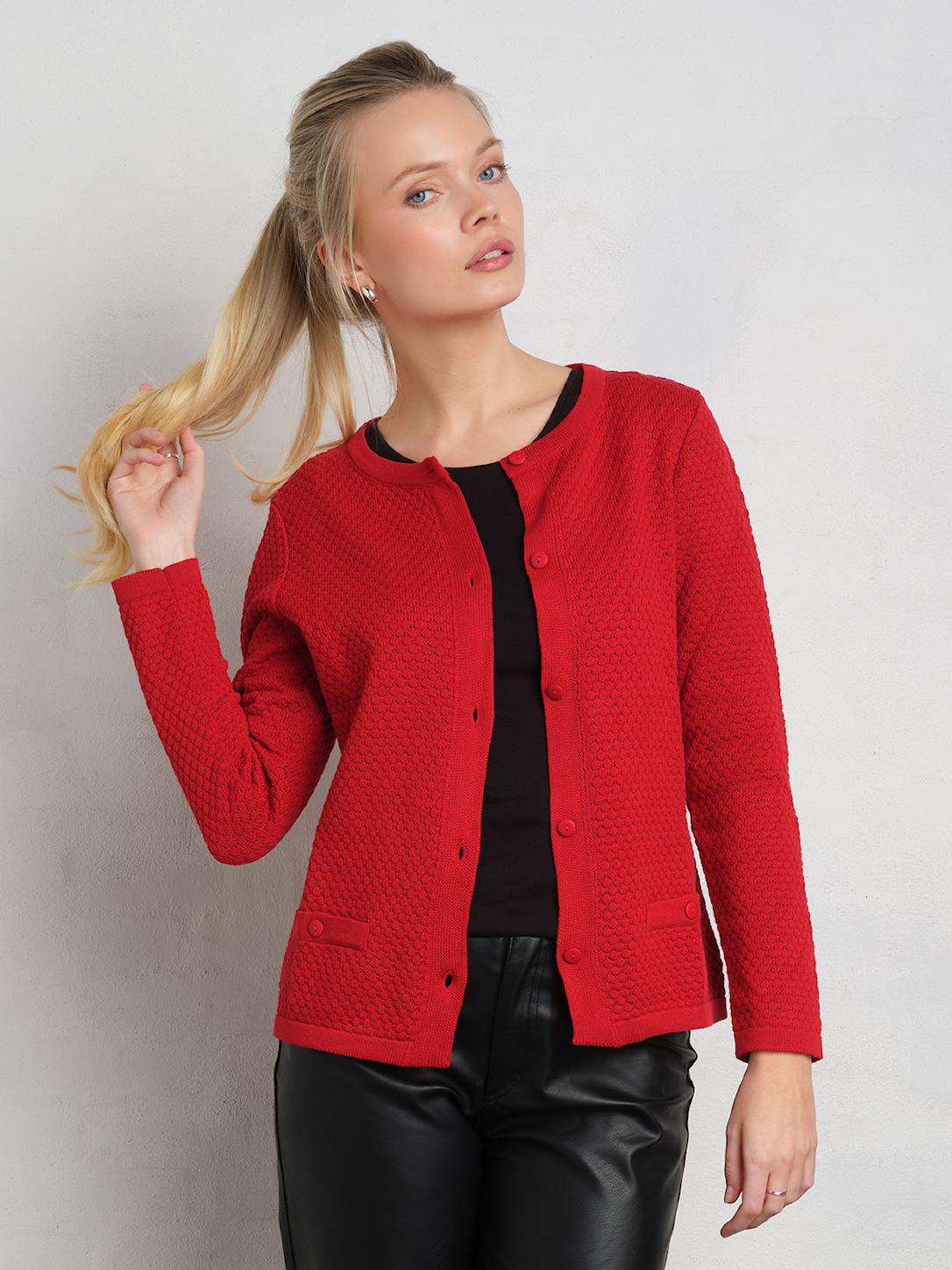 Skovhuus Kvinde Laura Cardigan Roccoco Red Xxxl Roccoco Red Female XXXL
