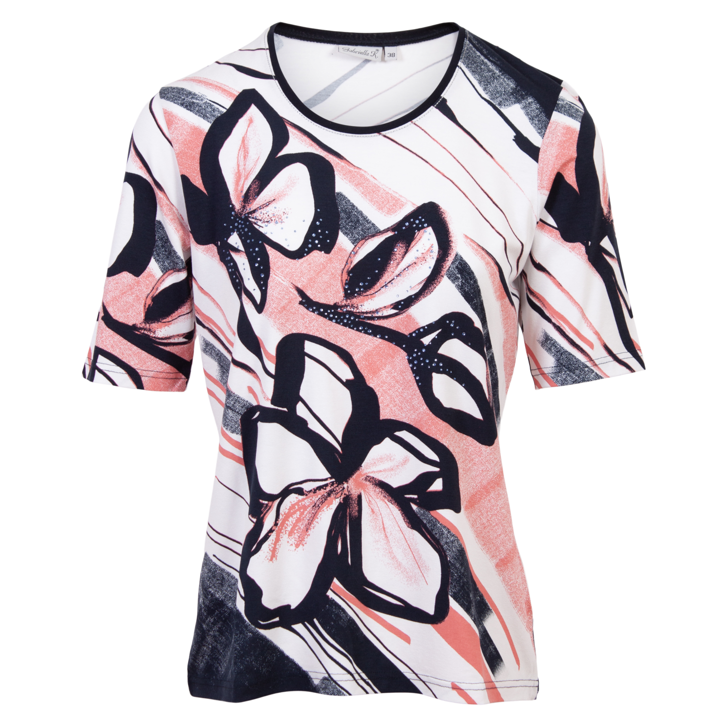 Gabriella Dame Shirt Plus Size Rot Rot  38
