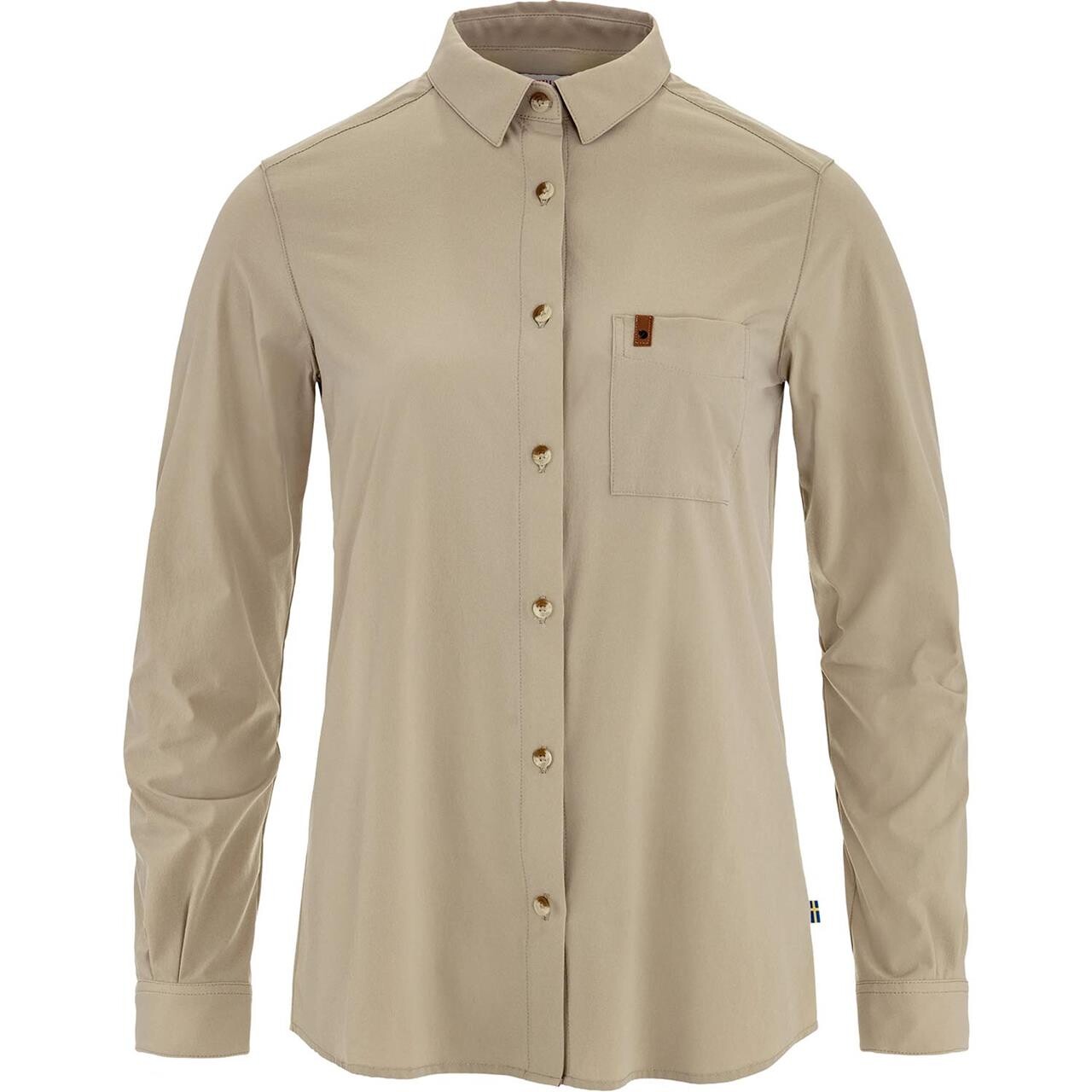 Fjallraven Womens Vik Lite Shirt Beige Fossil 118 Large Beige (FOSSIL/1  X-large