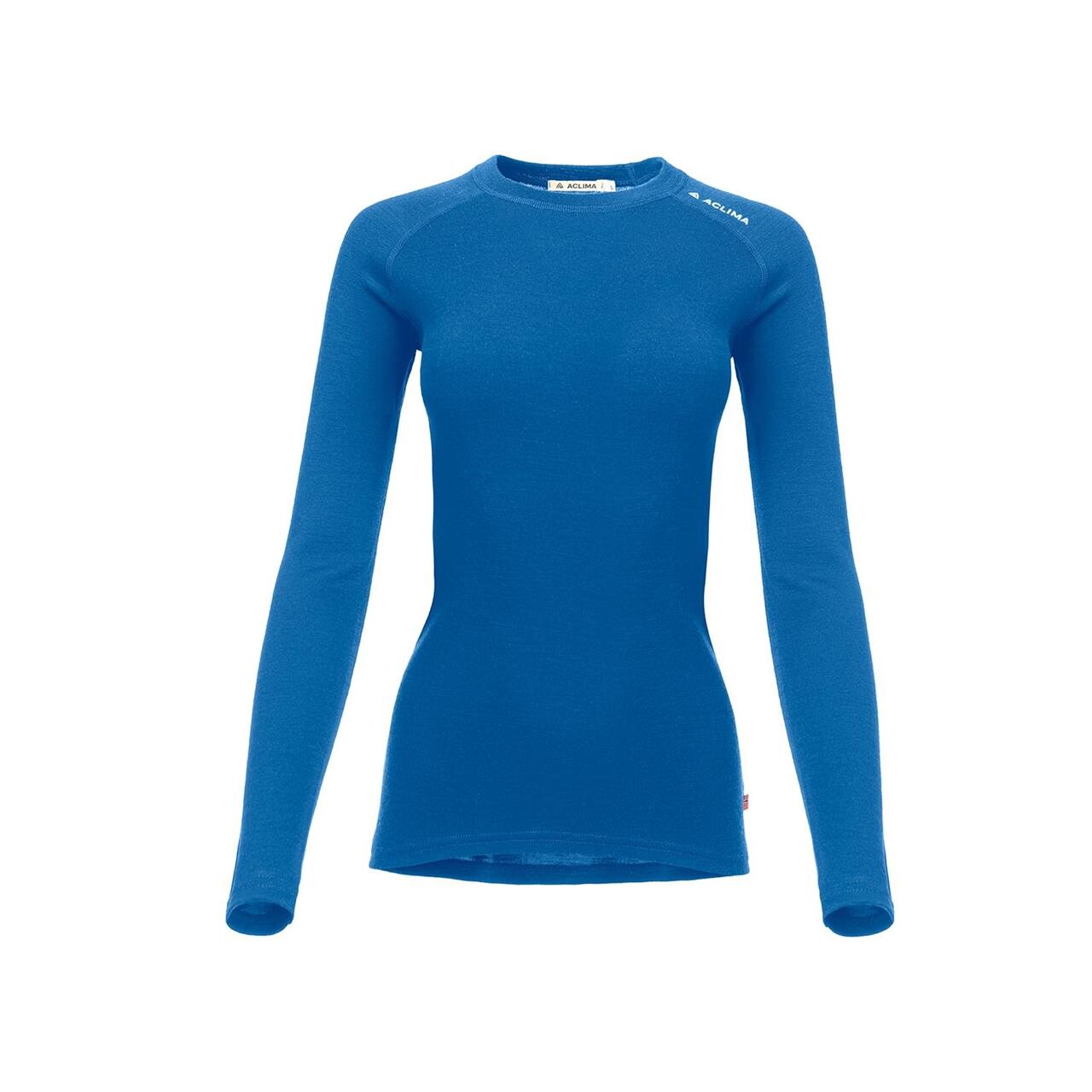Aclima Womens Warmwool Crew Neck Shirt Blå Corsair Large Blå (CORSAIR)  X-large