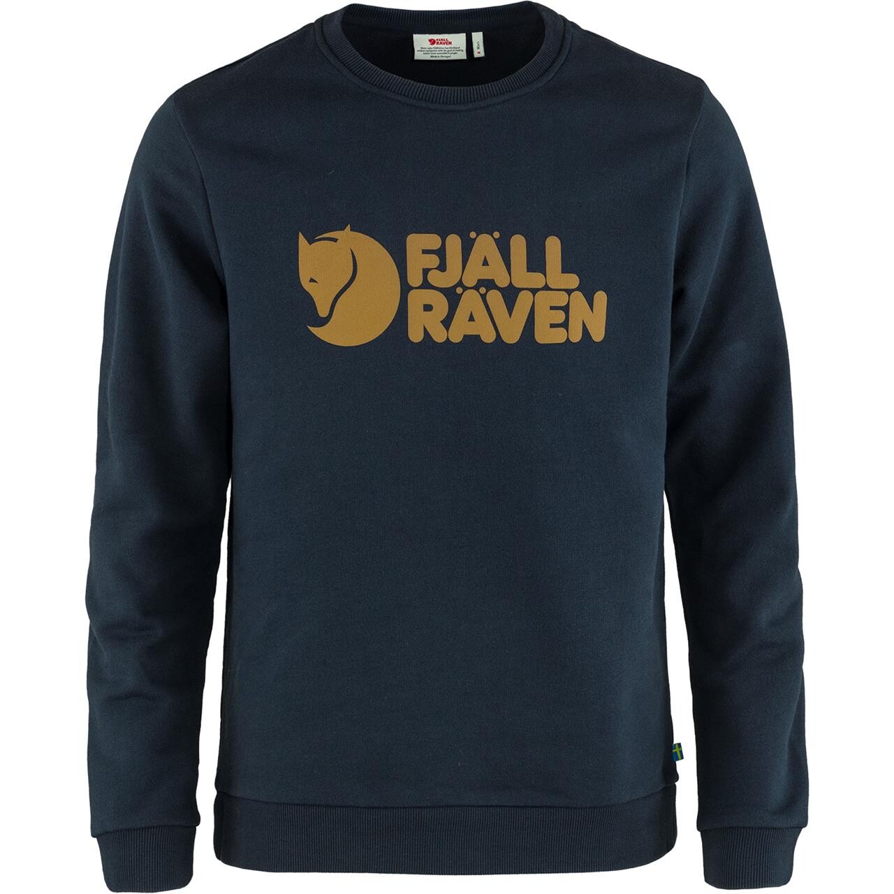Fjallraven Mens Fjallraven Logo Sweater Blå Dark Navy 555 Large Blå (DARK NAVY/  XX-large