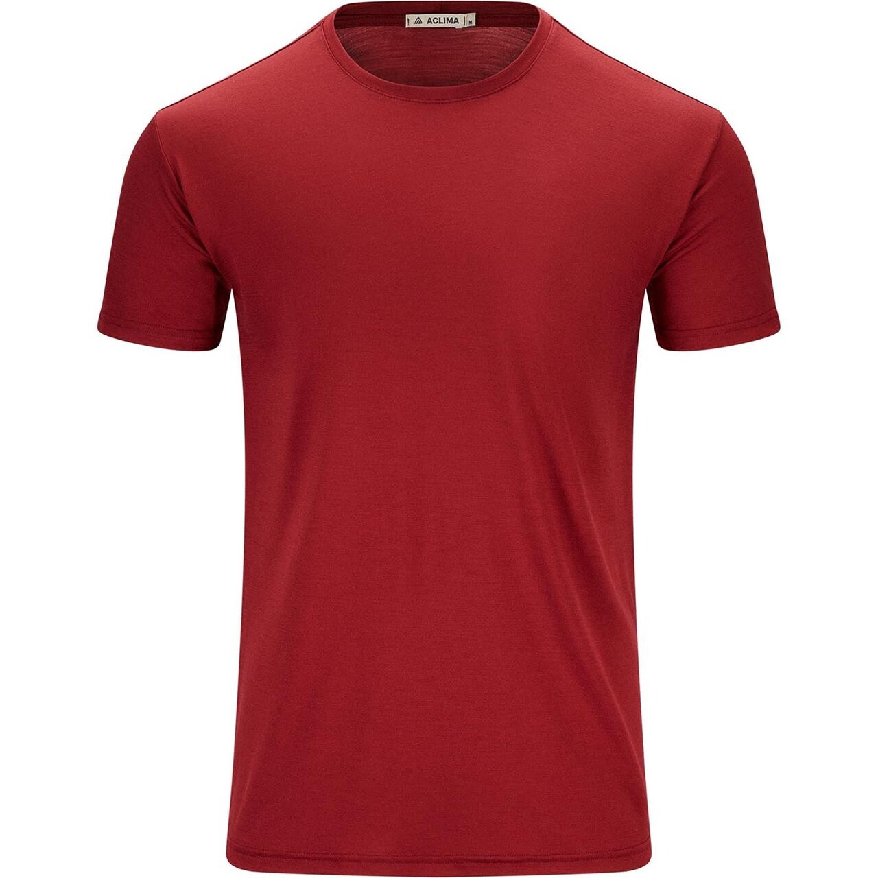 Aclima Mens Classic Tee Rød Red Dahlia Large Rød (RED DAHLIA  XX-large